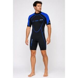 Bare 2mm Sport Shorty Wetsuit Men's LJ Black Blue Back Zip Neoprene
